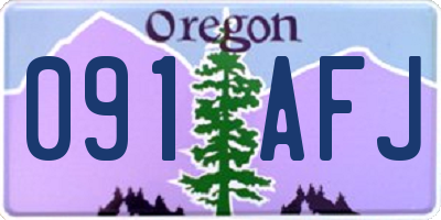 OR license plate 091AFJ