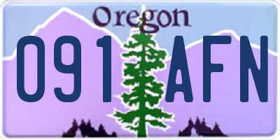 OR license plate 091AFN