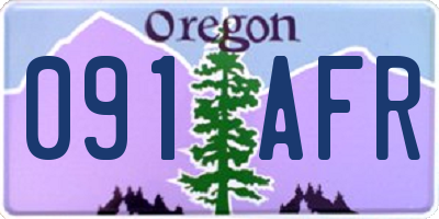 OR license plate 091AFR