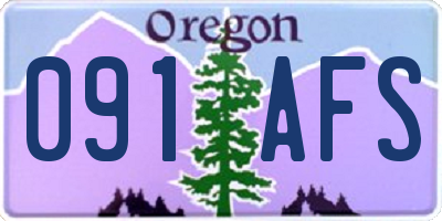 OR license plate 091AFS