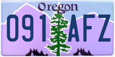 OR license plate 091AFZ