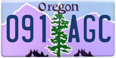 OR license plate 091AGC