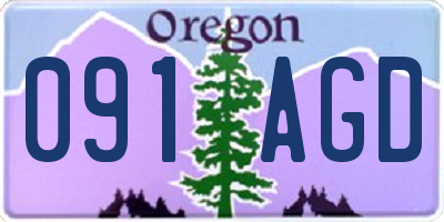 OR license plate 091AGD