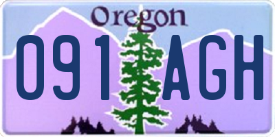 OR license plate 091AGH