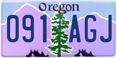 OR license plate 091AGJ