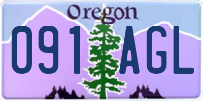 OR license plate 091AGL