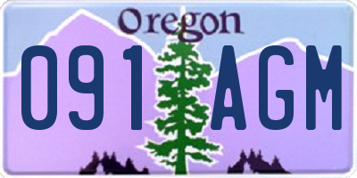OR license plate 091AGM