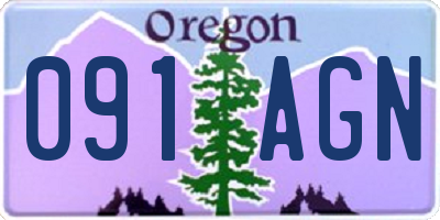 OR license plate 091AGN