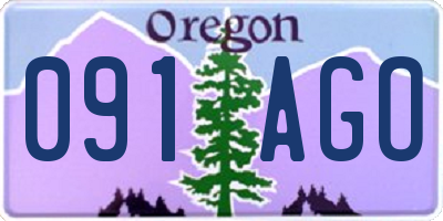 OR license plate 091AGO