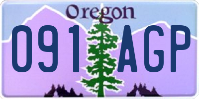 OR license plate 091AGP