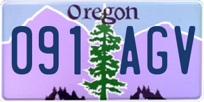 OR license plate 091AGV