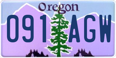 OR license plate 091AGW