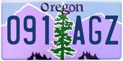 OR license plate 091AGZ
