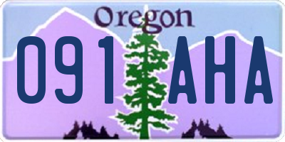 OR license plate 091AHA
