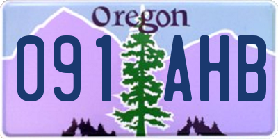 OR license plate 091AHB