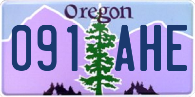 OR license plate 091AHE