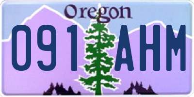 OR license plate 091AHM