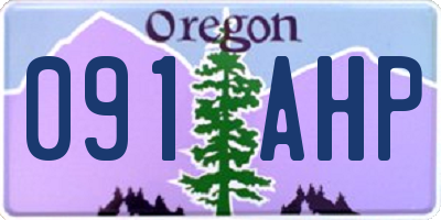 OR license plate 091AHP