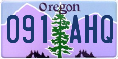 OR license plate 091AHQ