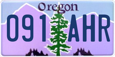 OR license plate 091AHR