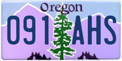 OR license plate 091AHS