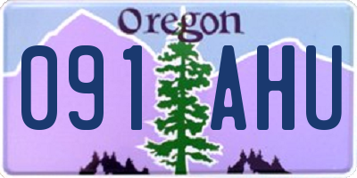 OR license plate 091AHU
