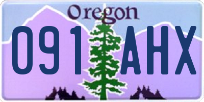 OR license plate 091AHX