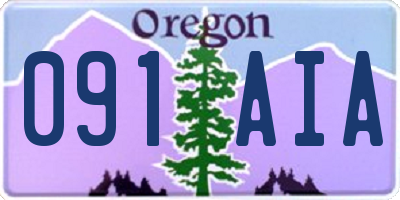 OR license plate 091AIA