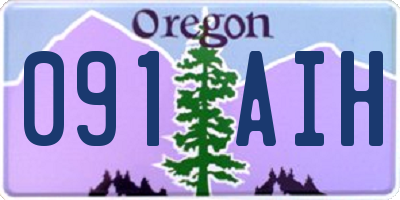 OR license plate 091AIH