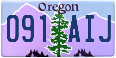 OR license plate 091AIJ