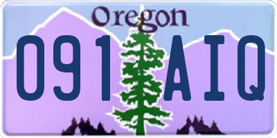 OR license plate 091AIQ