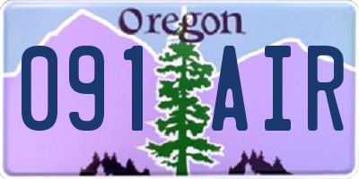 OR license plate 091AIR