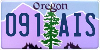 OR license plate 091AIS