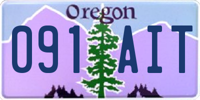 OR license plate 091AIT