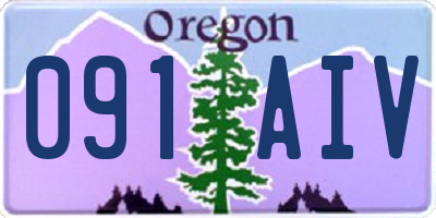 OR license plate 091AIV