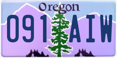 OR license plate 091AIW