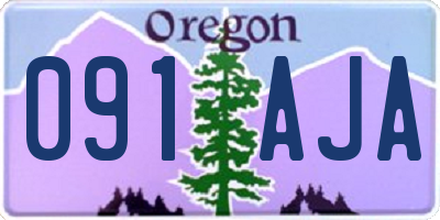 OR license plate 091AJA