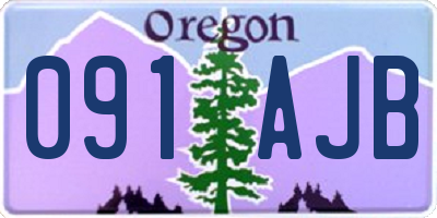 OR license plate 091AJB