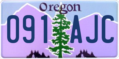 OR license plate 091AJC
