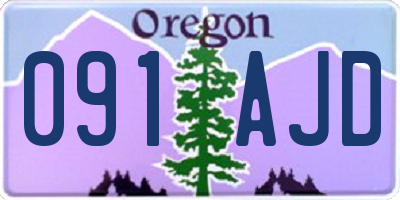 OR license plate 091AJD