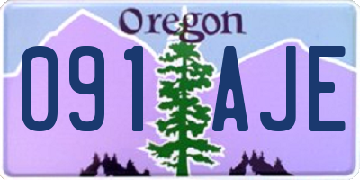 OR license plate 091AJE