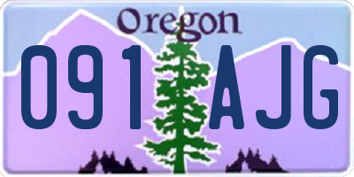 OR license plate 091AJG