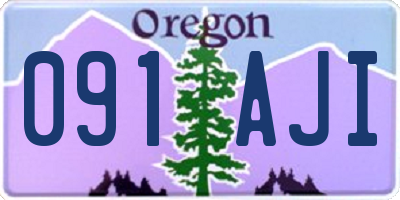 OR license plate 091AJI