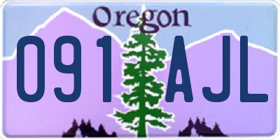 OR license plate 091AJL