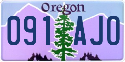 OR license plate 091AJO