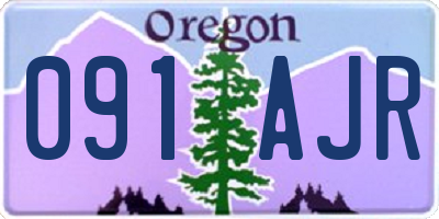 OR license plate 091AJR