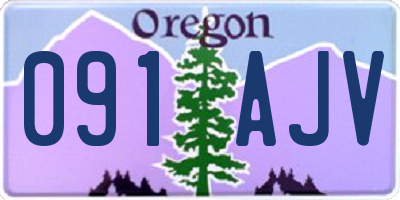 OR license plate 091AJV