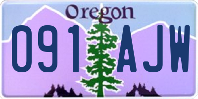 OR license plate 091AJW