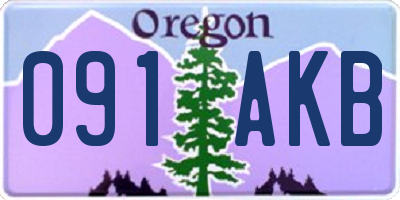 OR license plate 091AKB