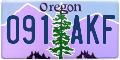 OR license plate 091AKF